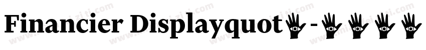 Financier Displayquot;字体转换